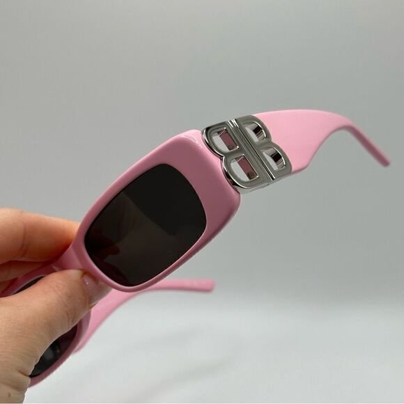 BALENCIAGA Sunglasses BB0096S 012 Pink/Silver/Grey NEW main image 9